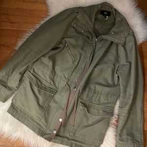 H&M Kakhi Green Ladies Utility Jacket Size 12